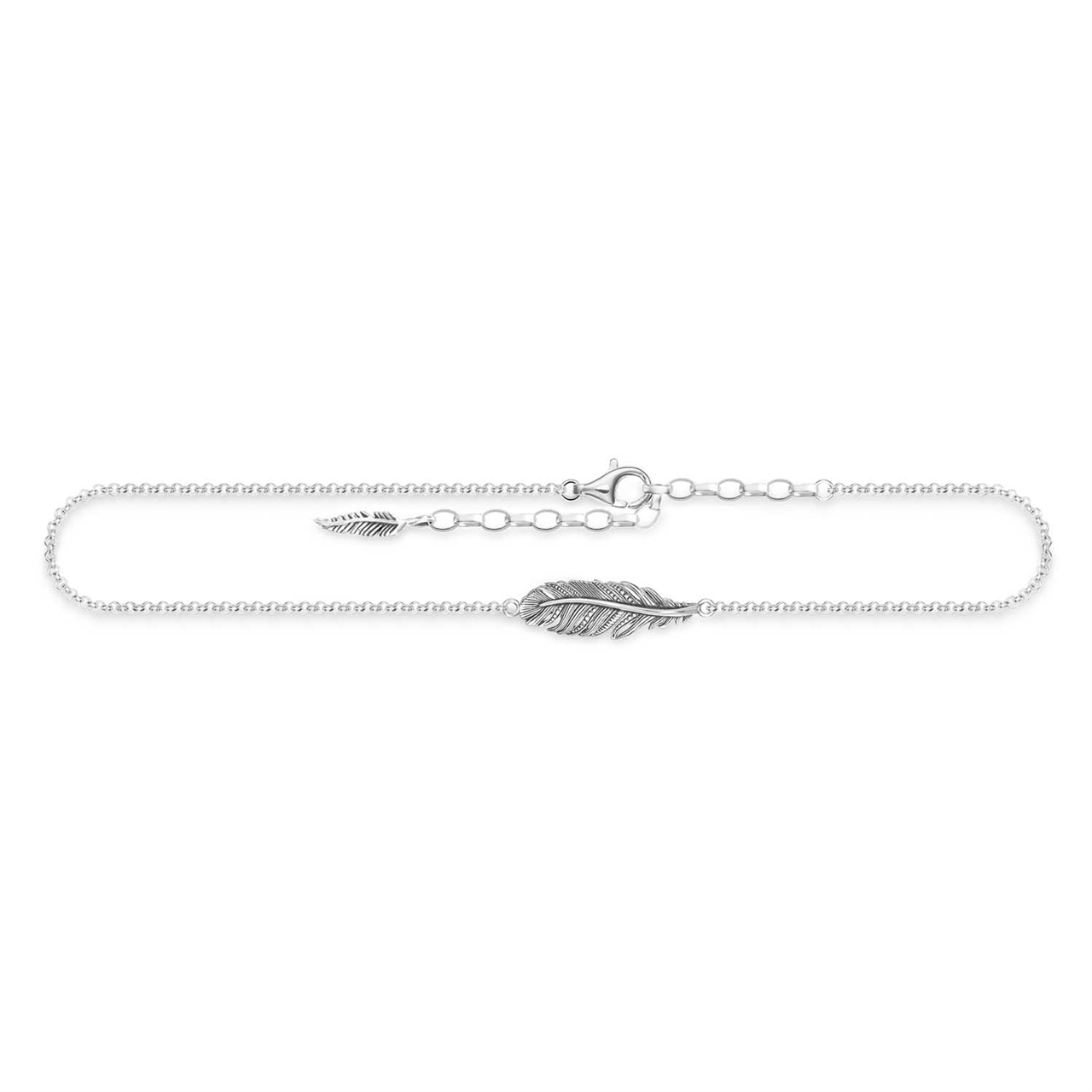 Thomas Sabo Silver Feather Anklet 22-27cm