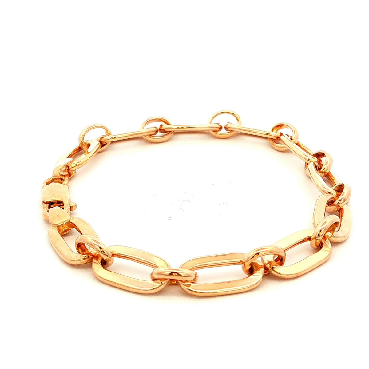 Silver Filled Oval Cable Hammered