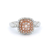 Natural Pink and White Diamond Set in White Gold Dress Ring