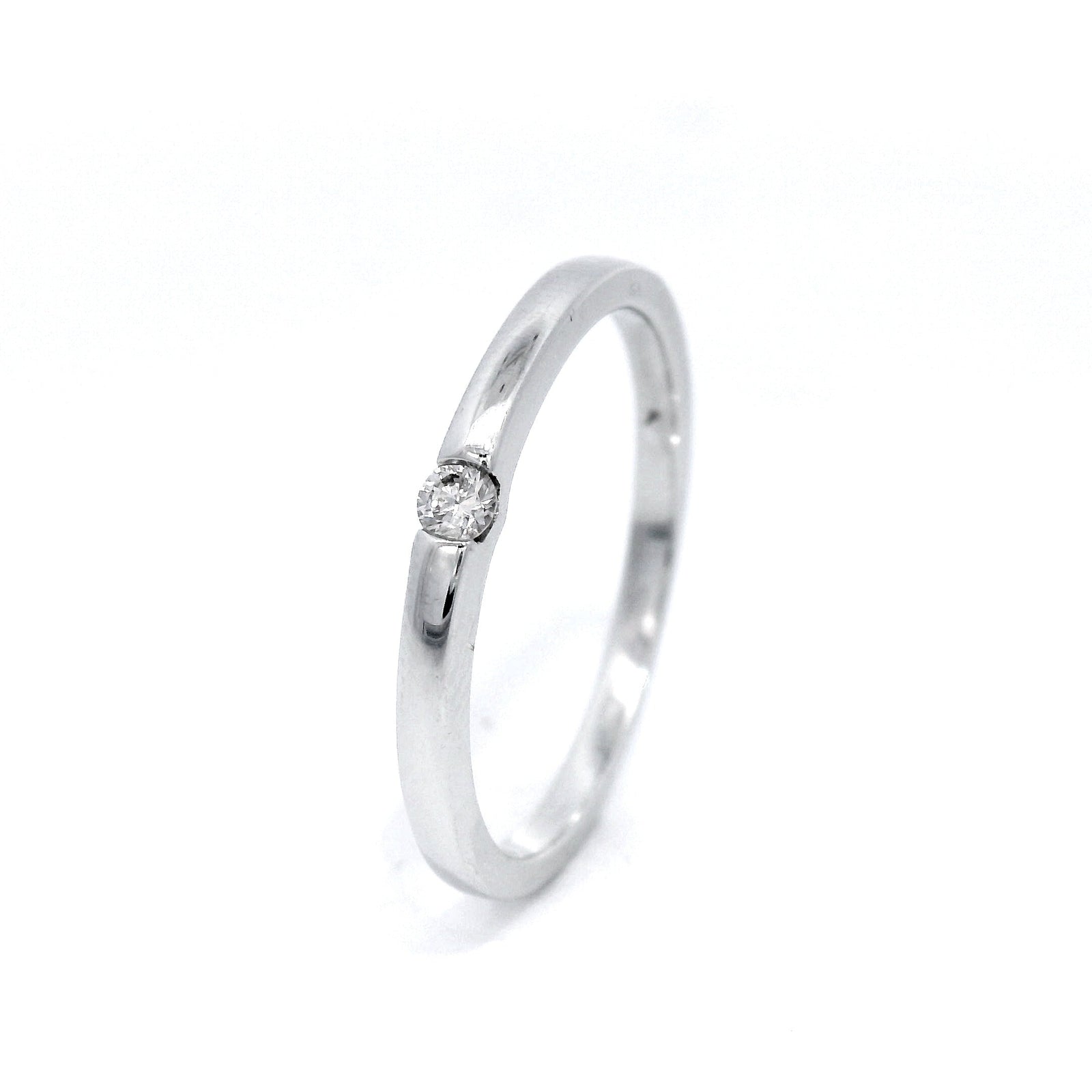 Tension Set Diamond Dress Ring in 9ct White Gold