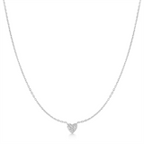 Ania Haie Silver Pavé Heart Necklace