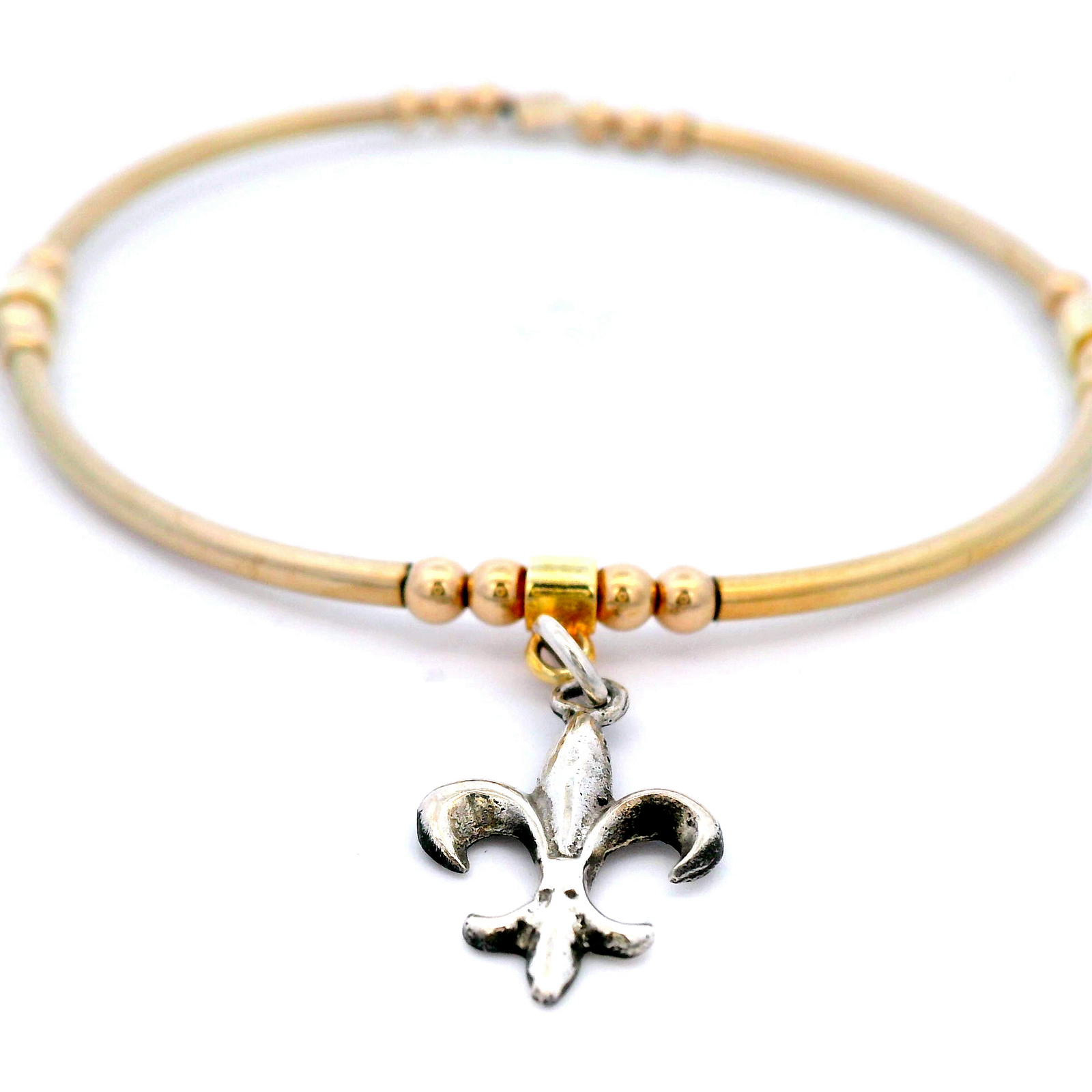 Von Treskow 14ct Gold Filled Tubed Stretchy Strand Bracelet