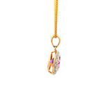 Round Frame Diamond & Amethyst Pendant
