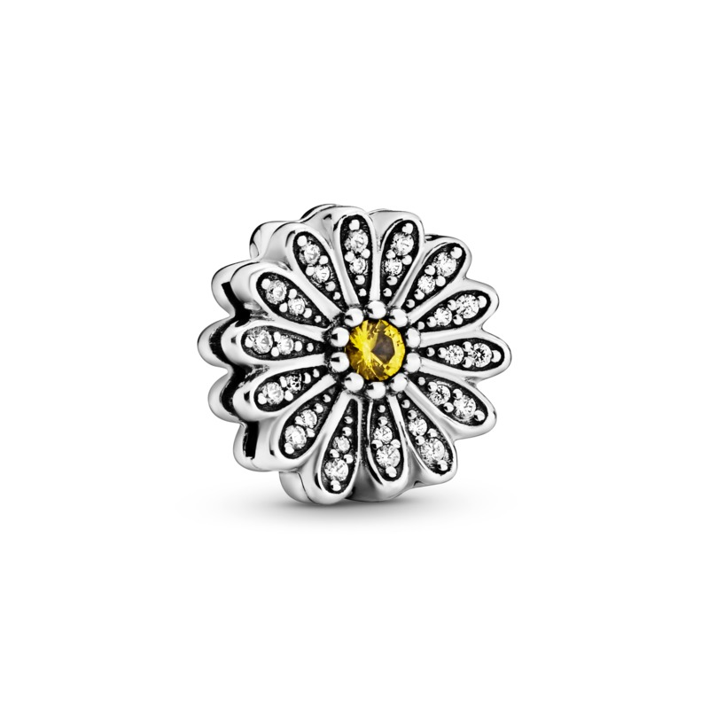 Pandora Sparkling Daisy Flower Clip Charm