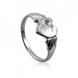 Sterling Silver September Signet Ring