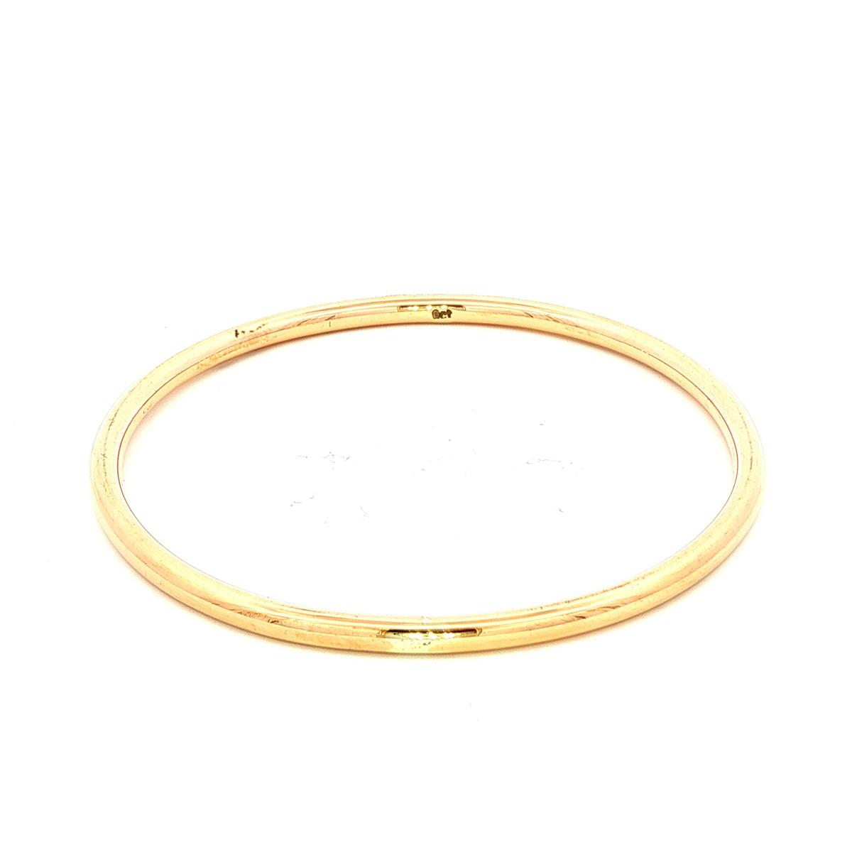 Solid Yellow Gold Childrens Bangle