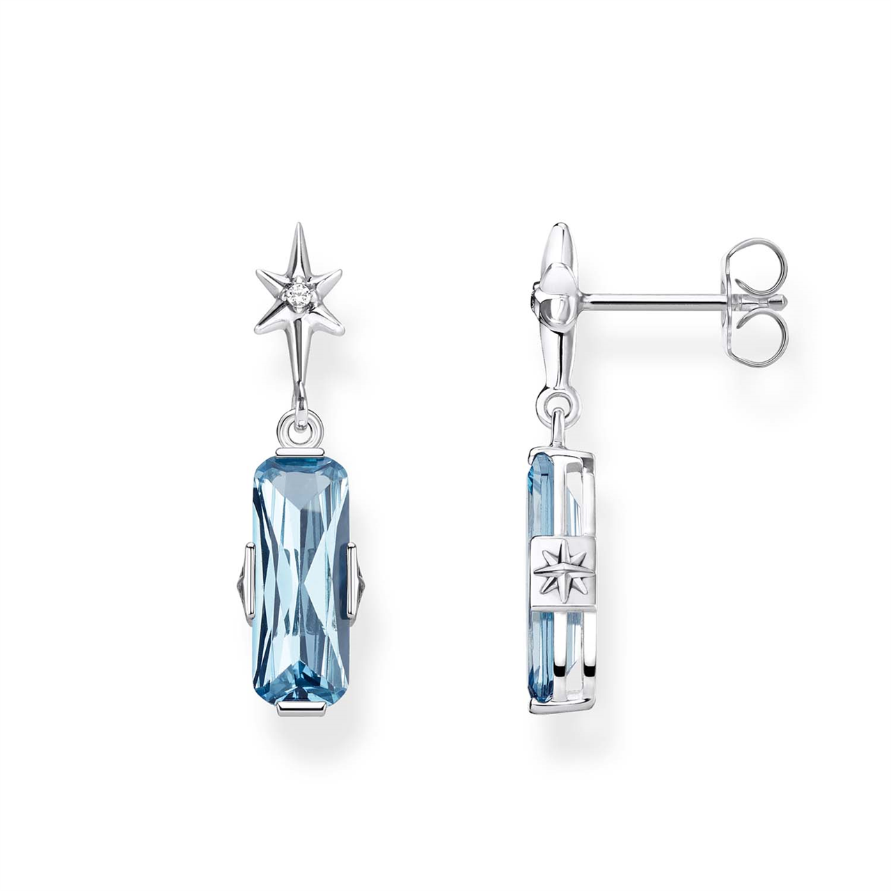 Thomas Sabo Blue Stone with Star Ear Studs