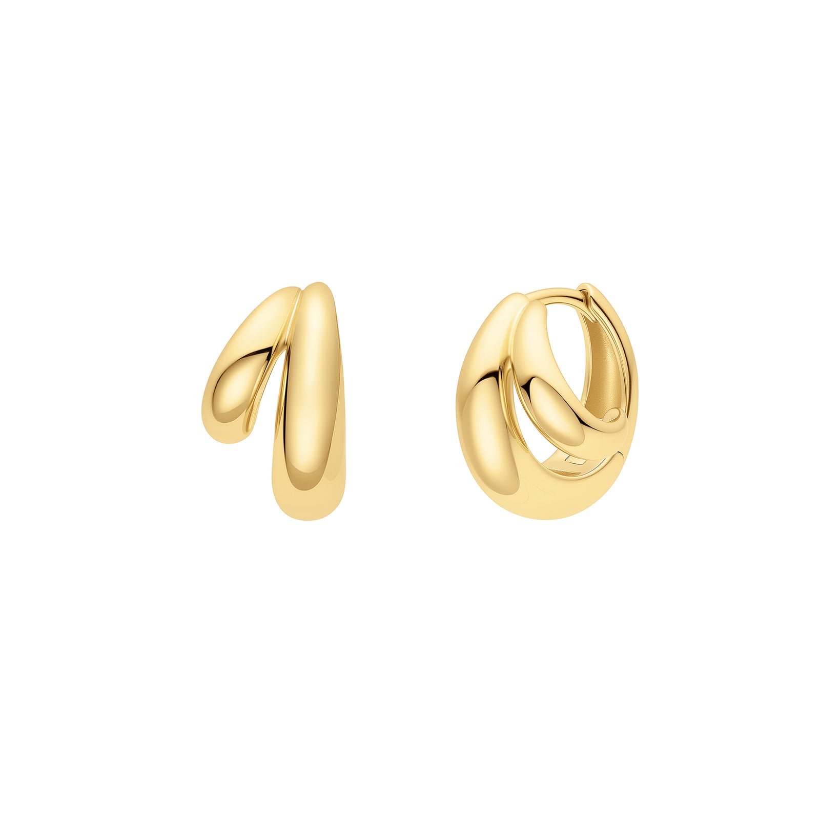 Ania Haie Silver Dome Huggie Hoop Earrings