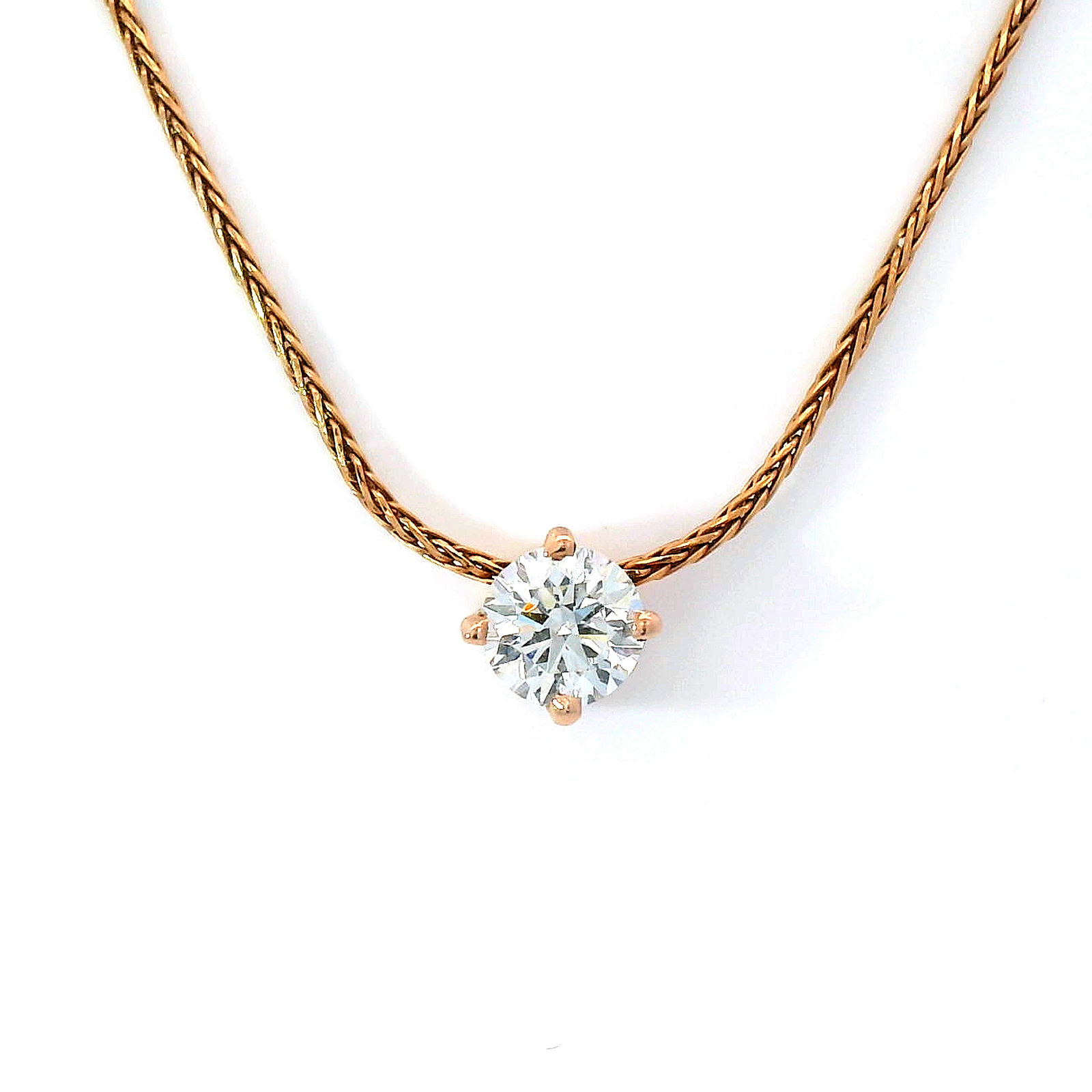 Carat Round Brilliant Cut Slider Diamond Pendant