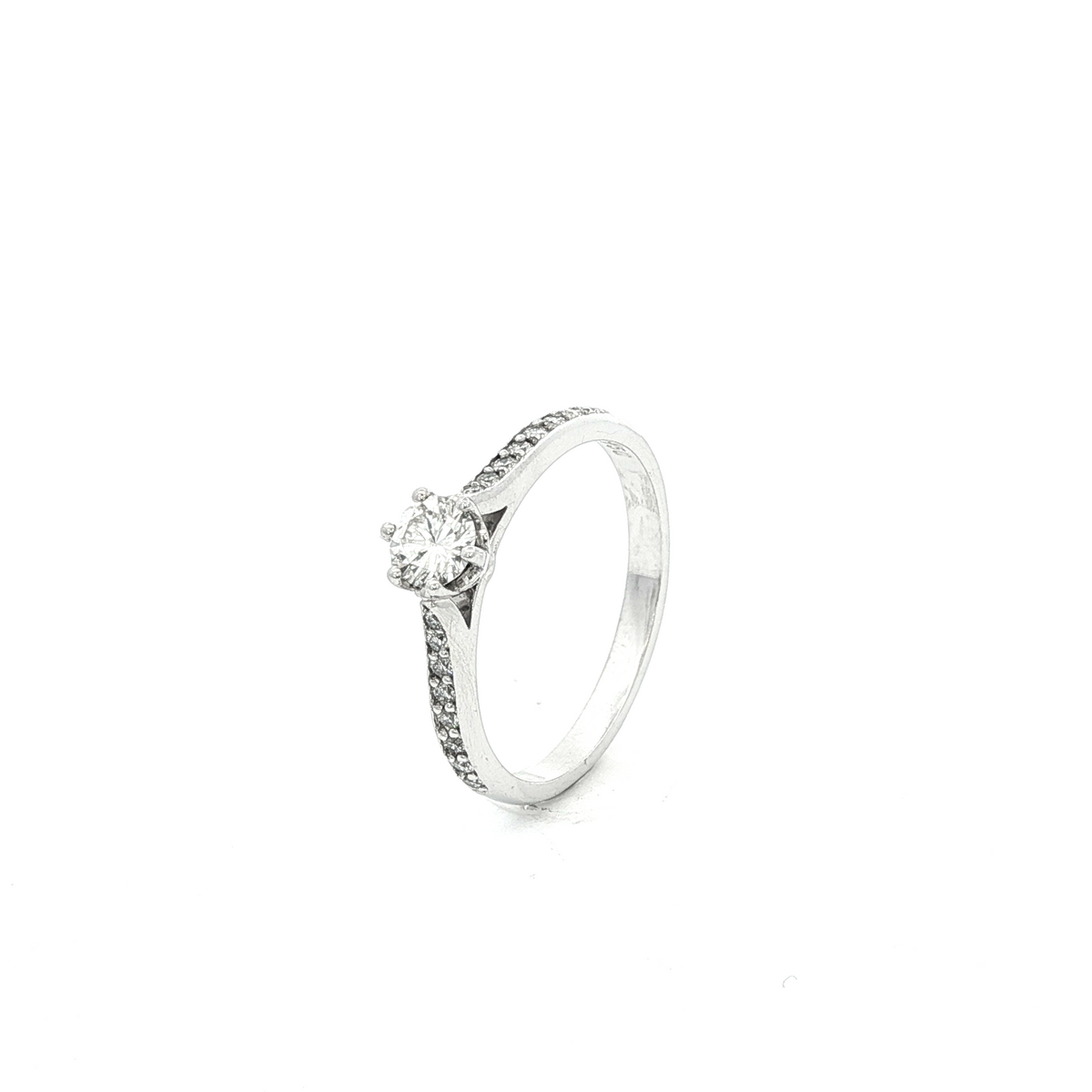 Multi Set Diamond in White Gold Ring