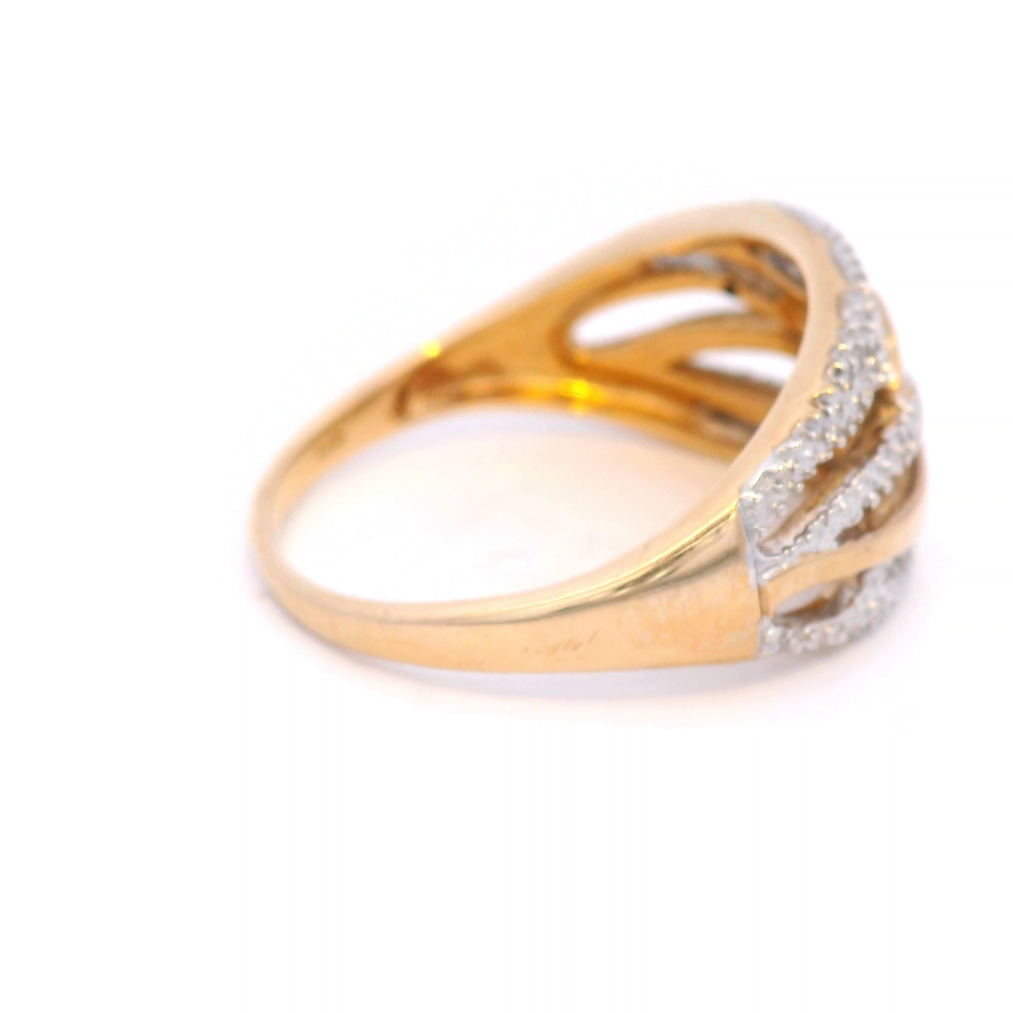 Diamond Dress Ring in Yellow Gold