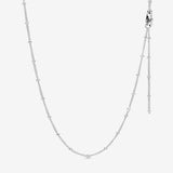 Silver beaded necklace