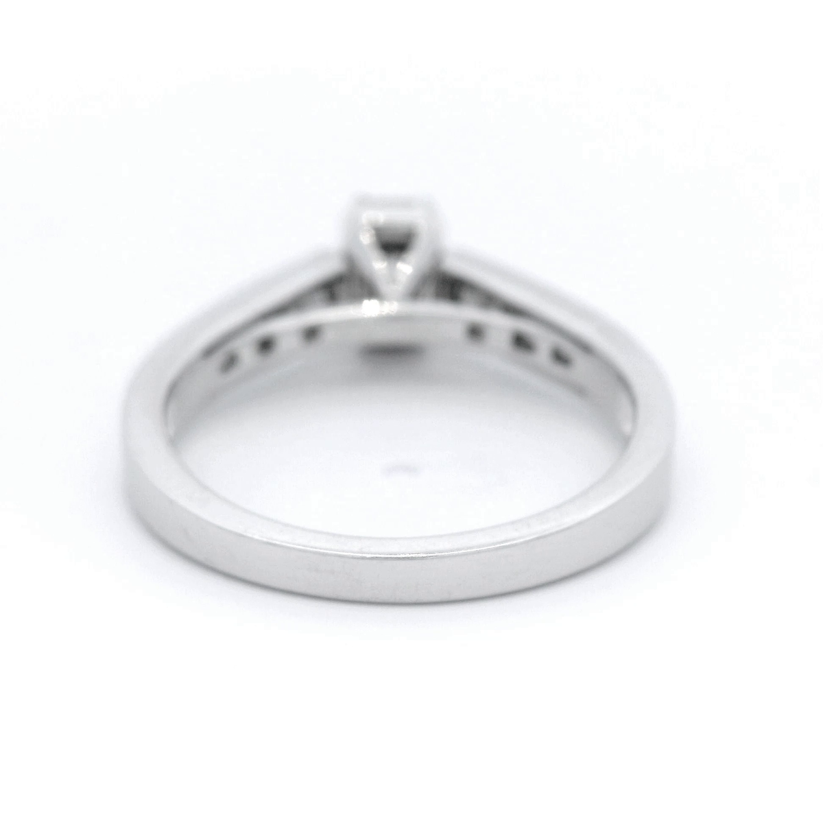 Princess Cut Diamond With Emerald in White Gild