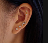 Ania Haie Gold Star Dangle Barbell Single Earring