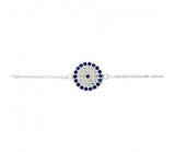 Sterling Silver Micro Pave Eye Bracelet