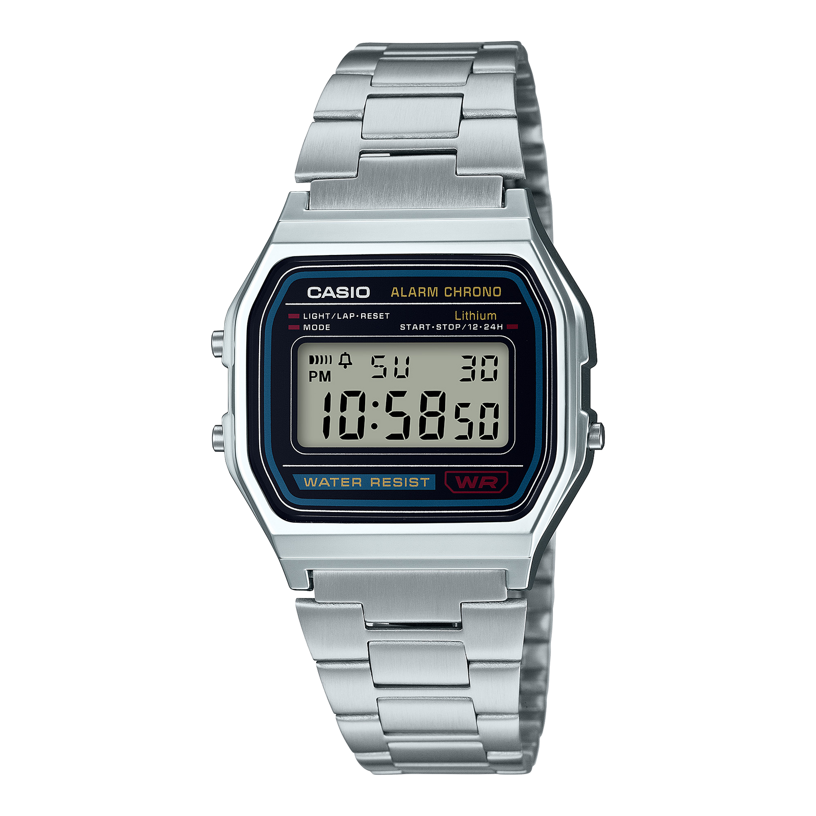 Casio Vintage A158WA-1D Silver Stainless Steel Watch Unisex
