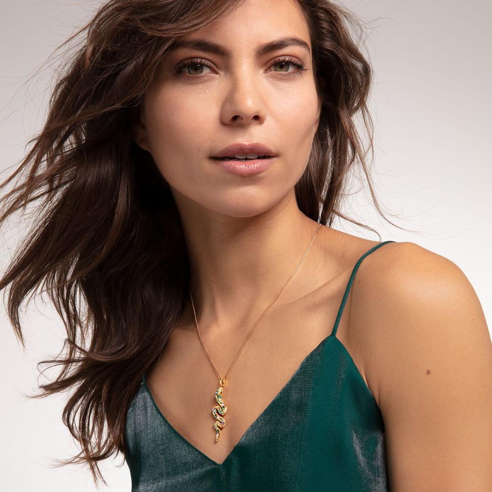 Thomas Sabo Bright Golden-Coloured Snake Pendant