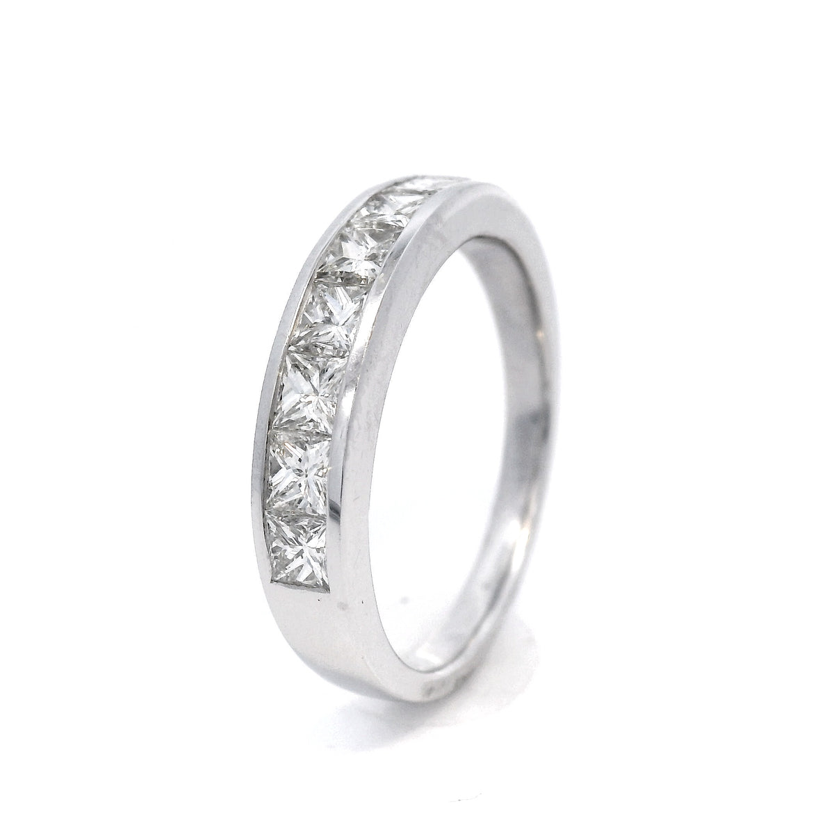 Princess Cut DIamond Set in White Gold Dress Ring