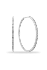 GEORGINI ELEGANT ESSENTIALS 40MM HOOP SILVER