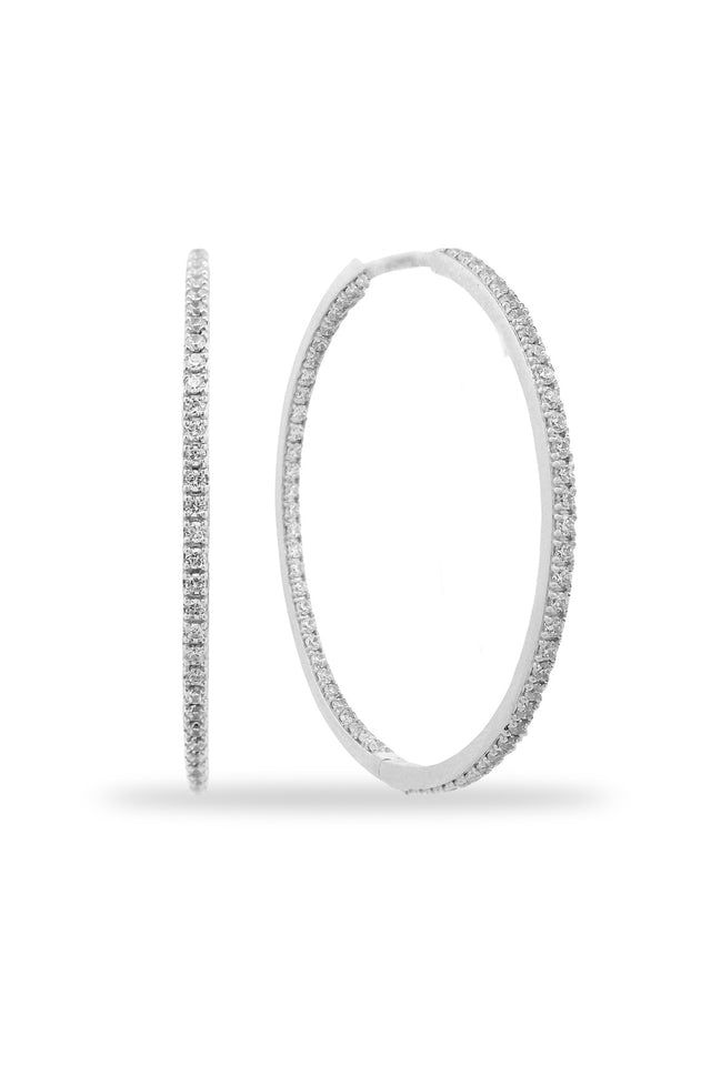 GEORGINI ELEGANT ESSENTIALS 40MM HOOP SILVER