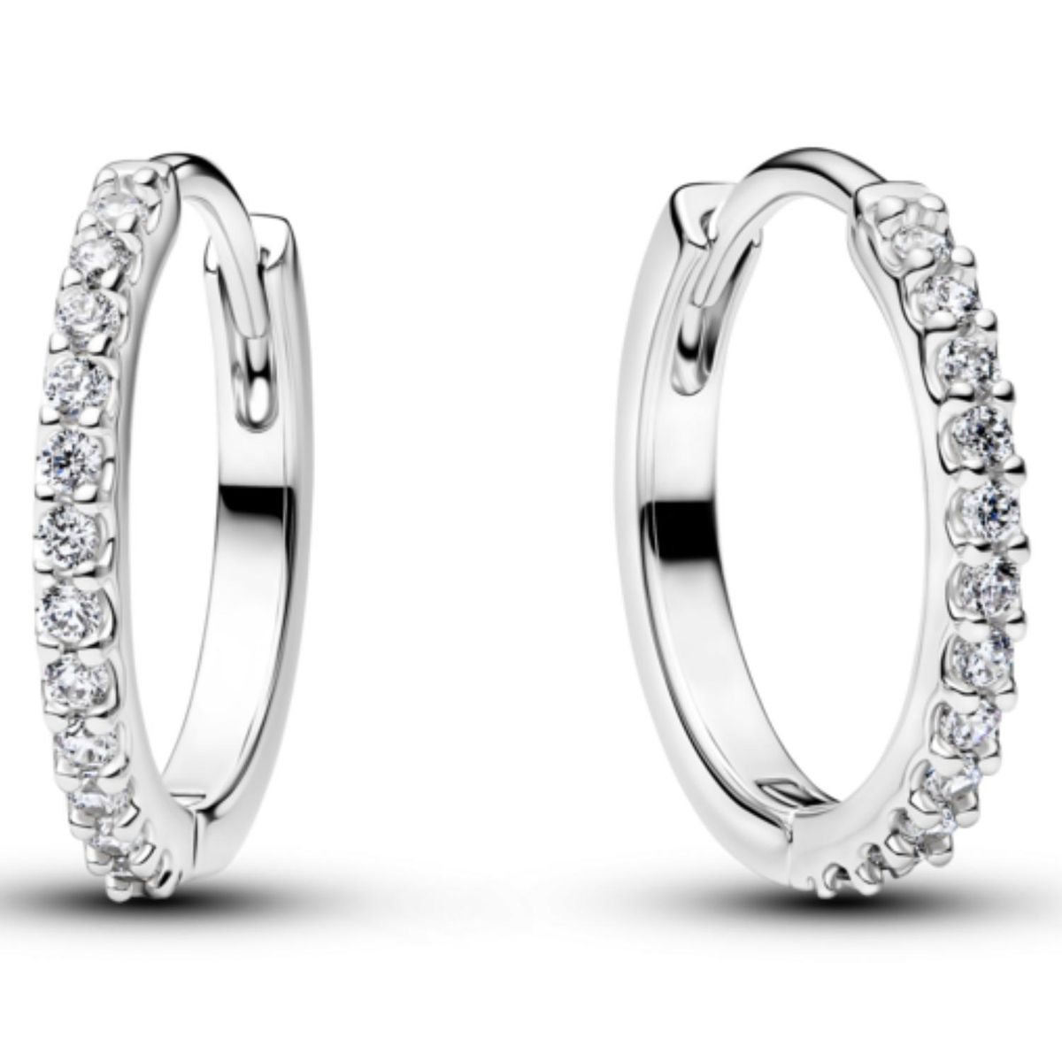 Pandora Glowing Mini Wave Hoop Earrings