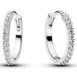 Pandora Silver Mini Shining Wave Hoop Earrings
