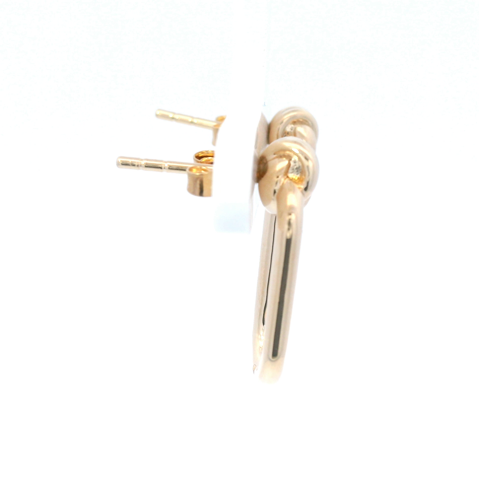 Knot & Large Paperclip Stud Earrings