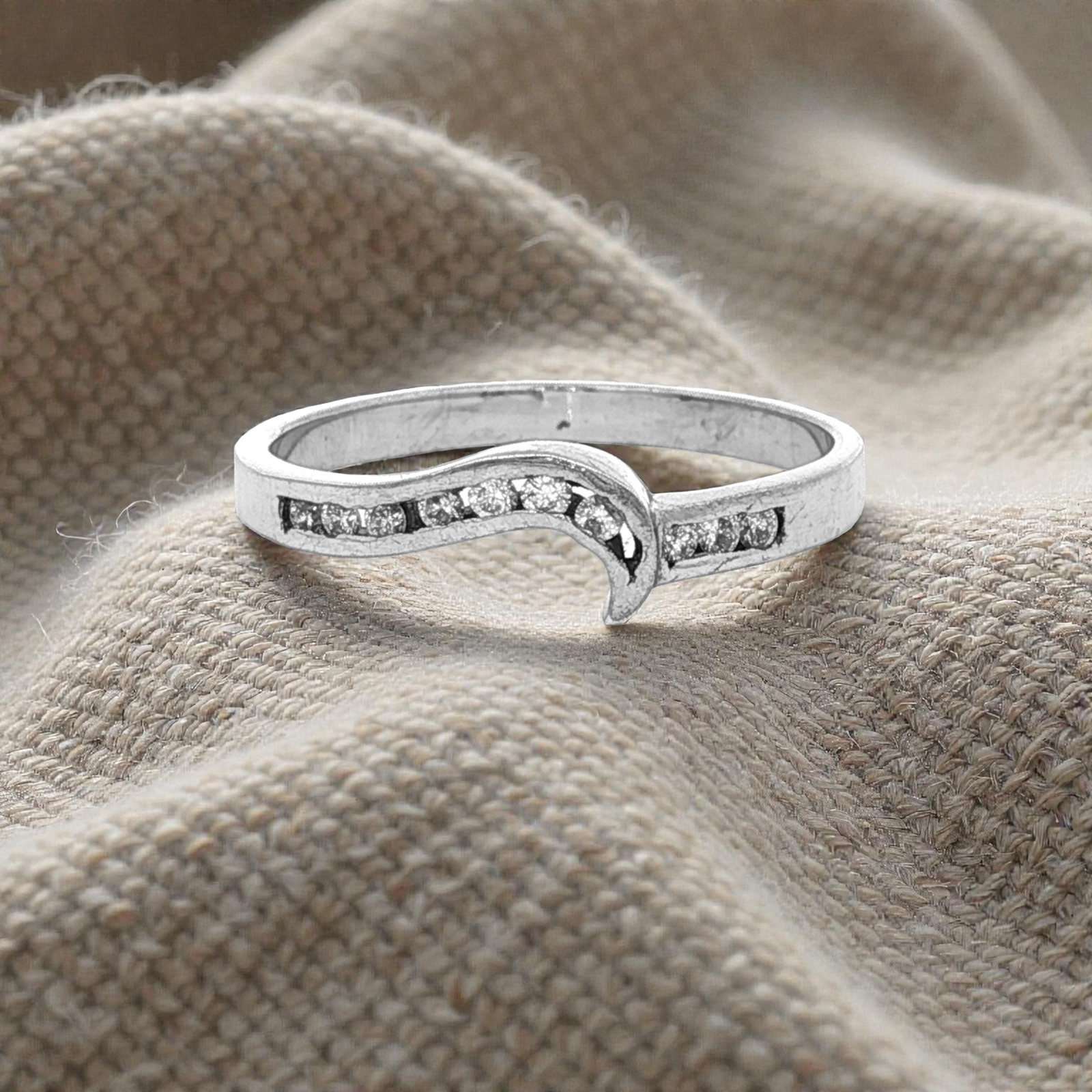 Fitted Chainnel Set Diamond Eternity Ring