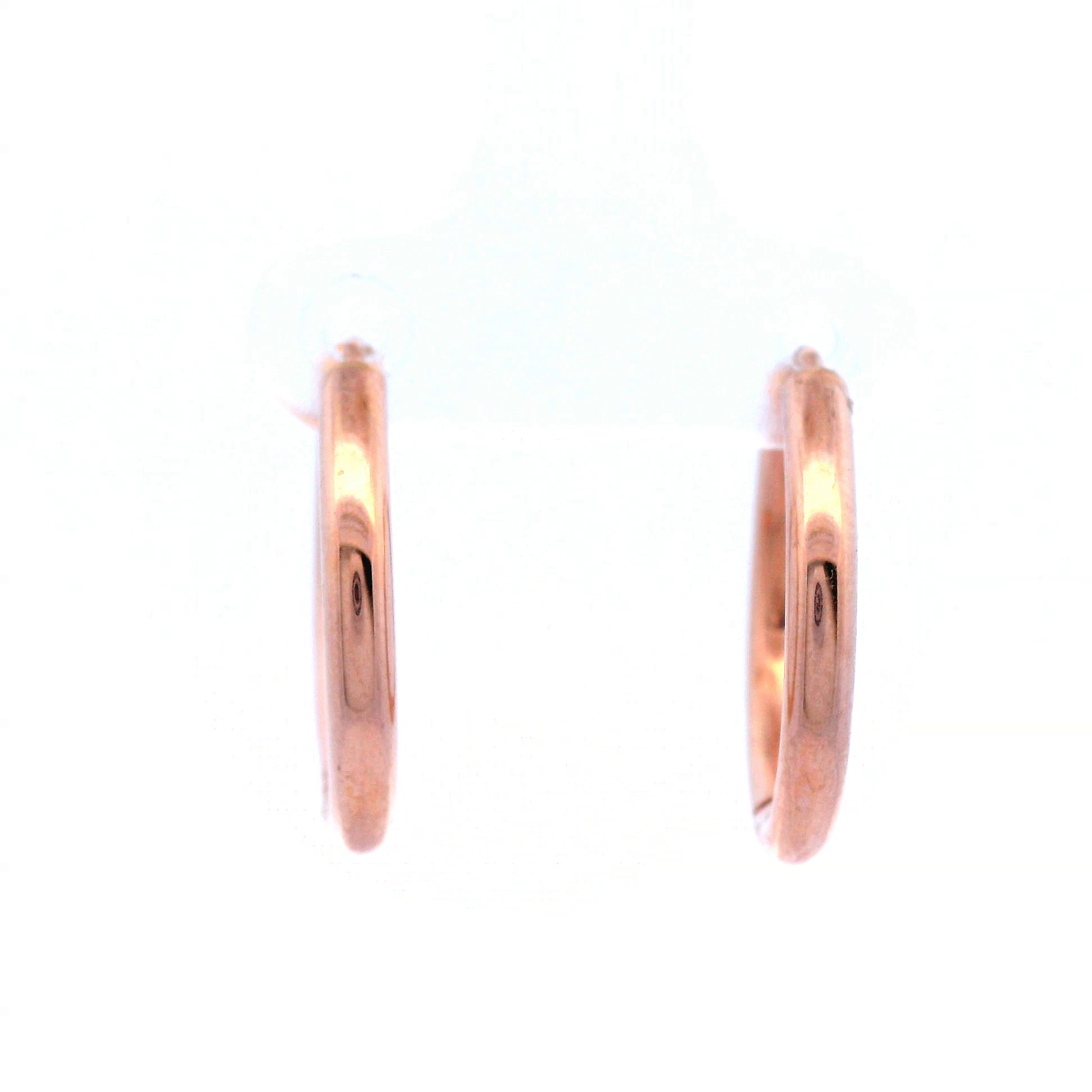 9ct Rose Gold Round Huggies Earrings