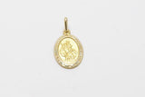 9ct Yellow Gold Oval St. Chris 16mm