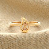 Dreamtime Diamond Tear Drop Dress Ring in Yellow Gold
