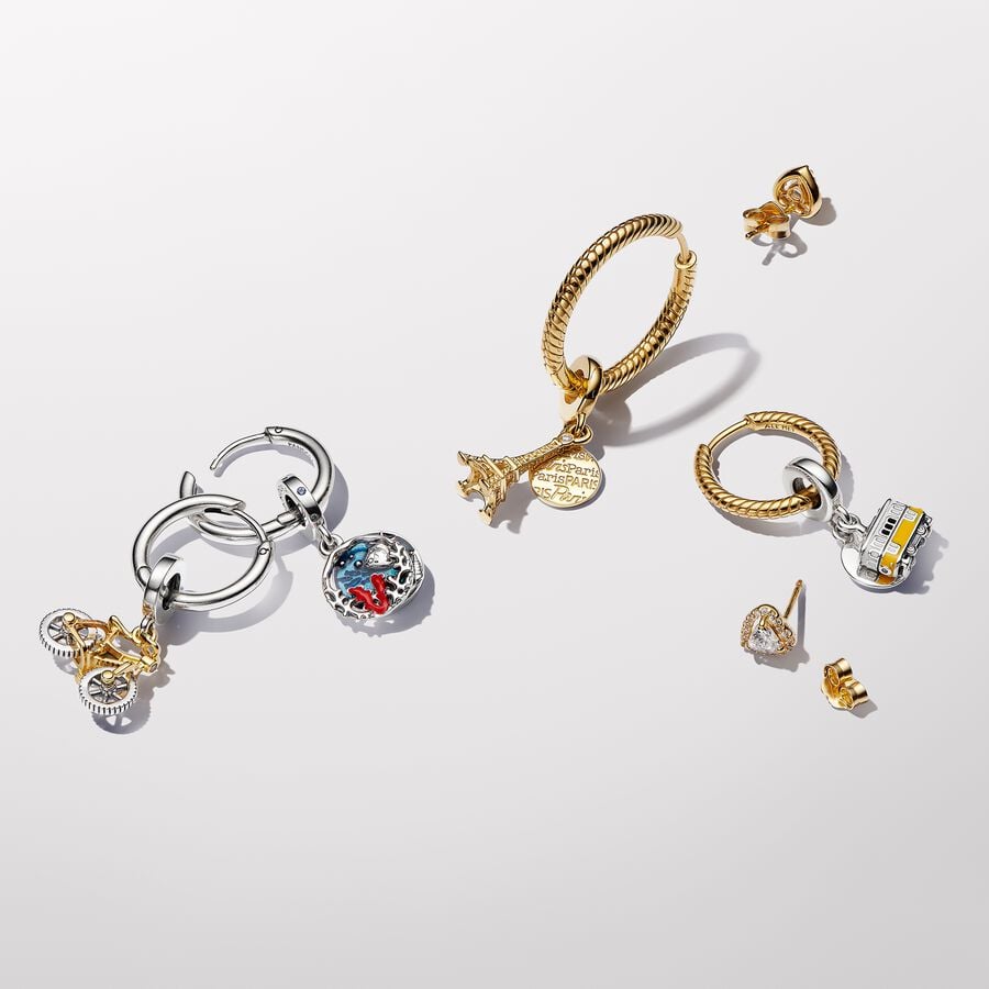 Pandora Moments Charm Hoop Earrings