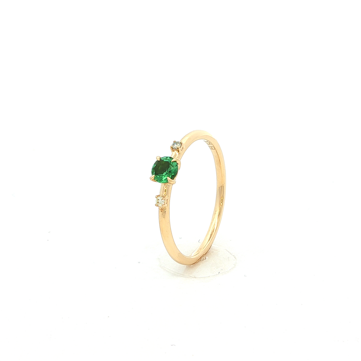 Diamond and Tourmaline Dress Ring in Yellow Gold