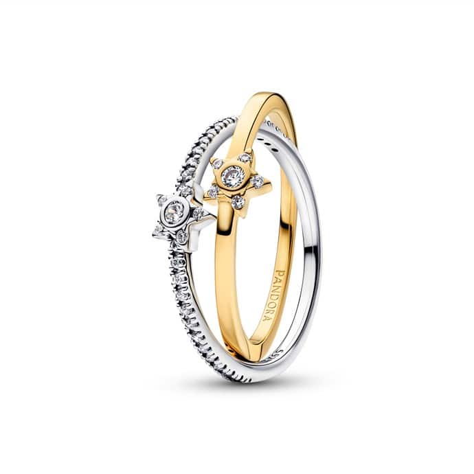Pandora Sparkling Stella Crossover Ring