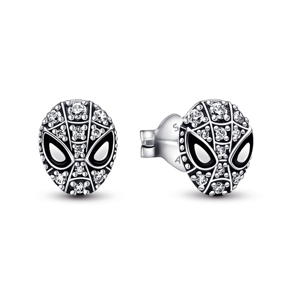 Marvel Collection, Pavé Spider-Man Mask Stud Earrings