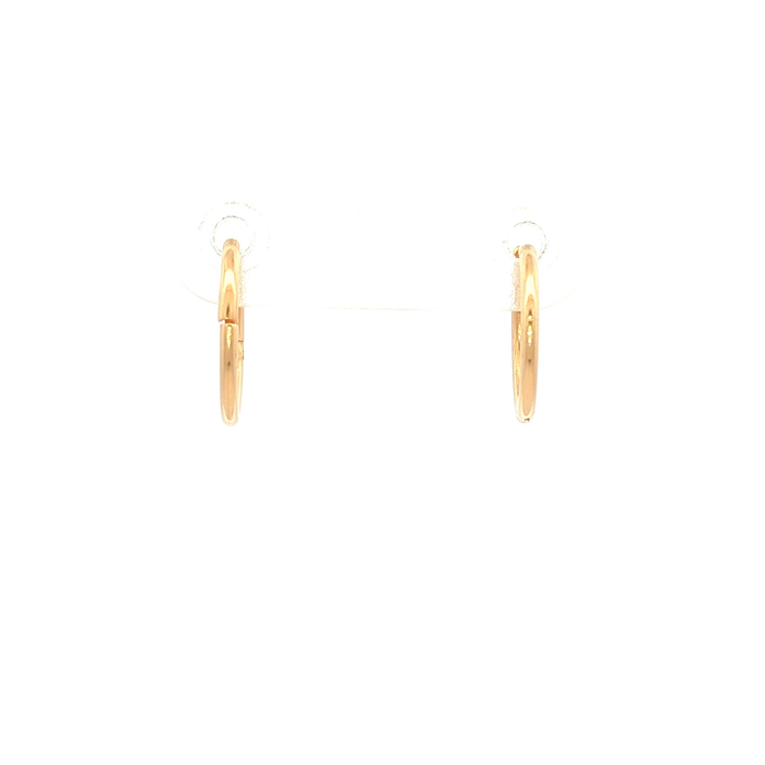 Plain Sleepers Huggie Earring in Yellow Gold