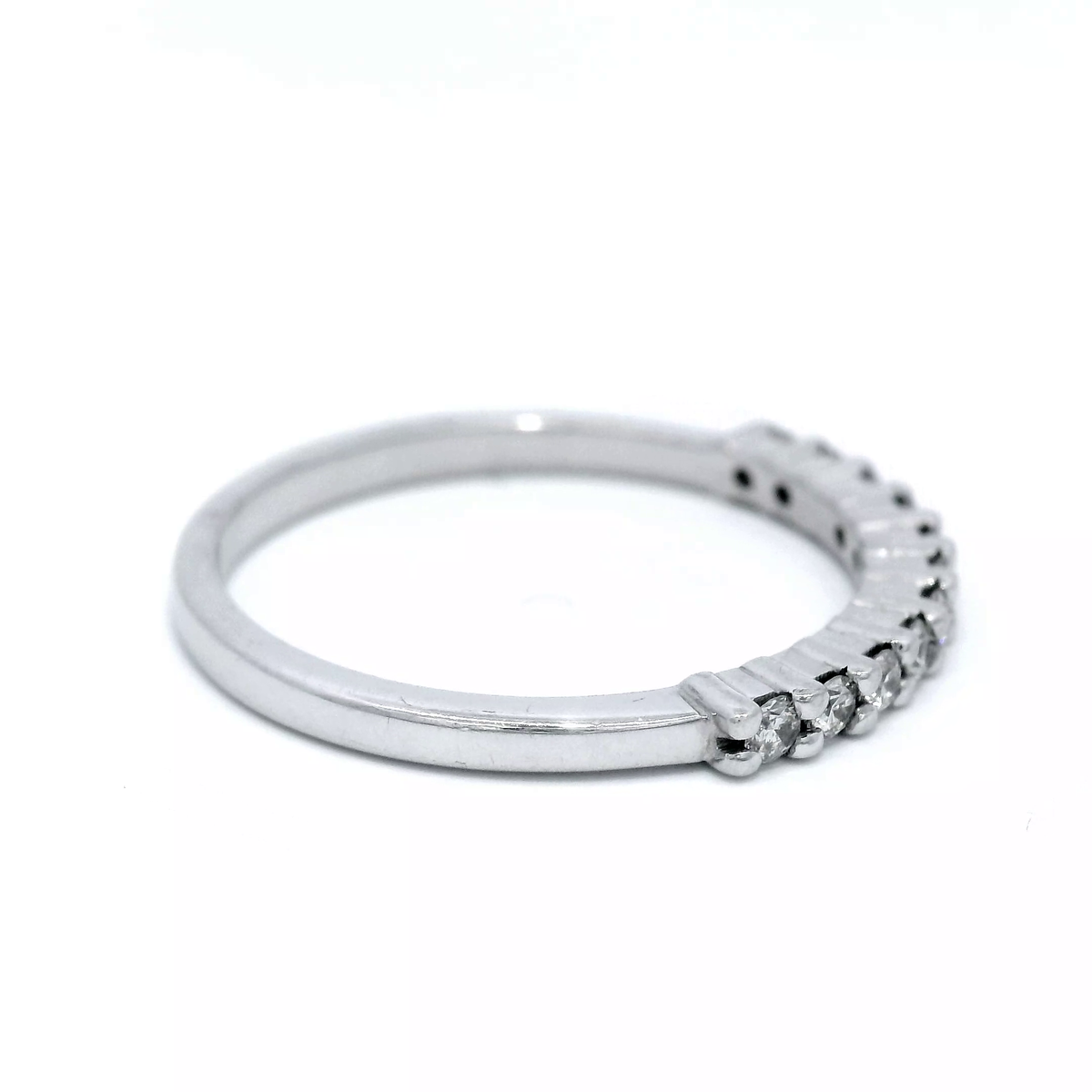 Diamond Set Wedding Ring in White Gold