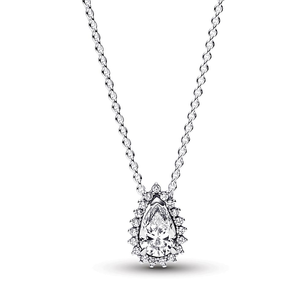 Pandora Sterling Silver Collier With Clear Cubic Zirconia