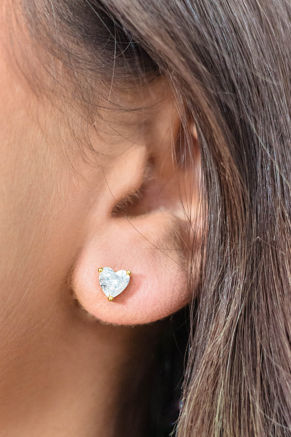 Georgini Sweetheart Heart Studs Gold