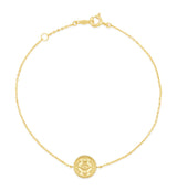 9ct Evil Eye Medallion Bracelet