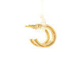 Tube Half Hoop Earrings in Yellow Gold