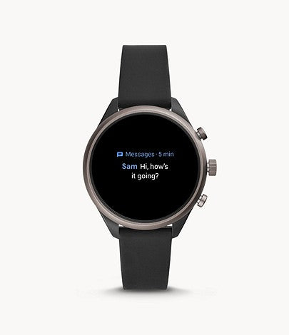 Fossil Sport Black Silicone Smartwatch