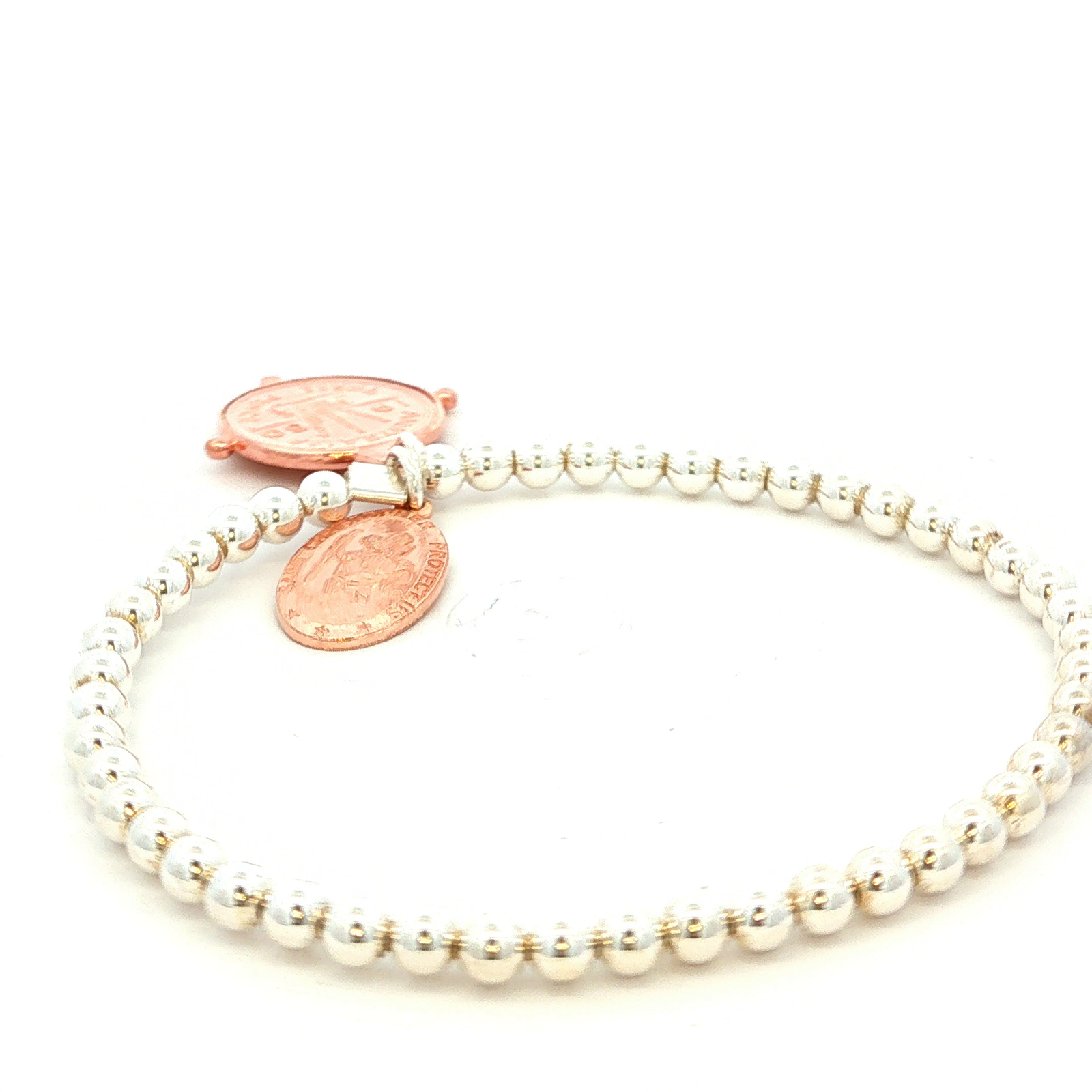 Von Treskow Stretch Ball Bracelet With Threepence Coin