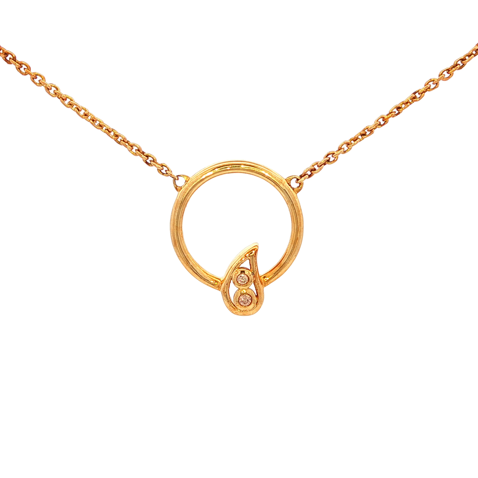 Dreamtime Diamond Circle with Tear Drop Necklet