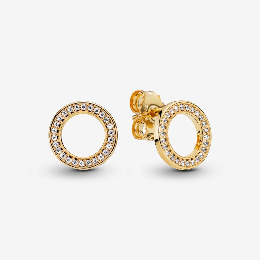 Pandora Sparkling Circle Stud Earrings