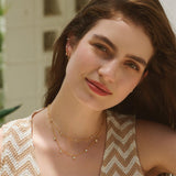 Ania Haie Molten Bezel-Set Droplet Station Necklace