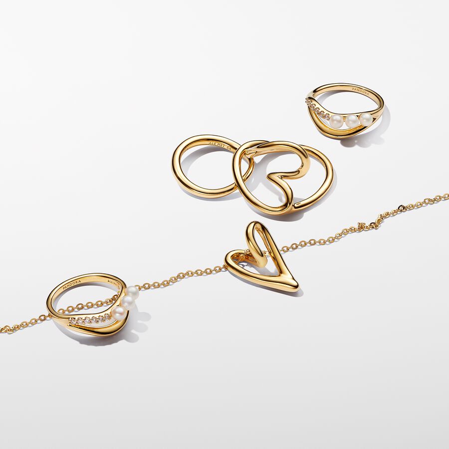 Pandora Organically Shaped Heart Pendant Necklace