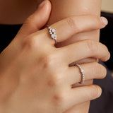 #4A CHIC SIL FW PEARL STACKING RING