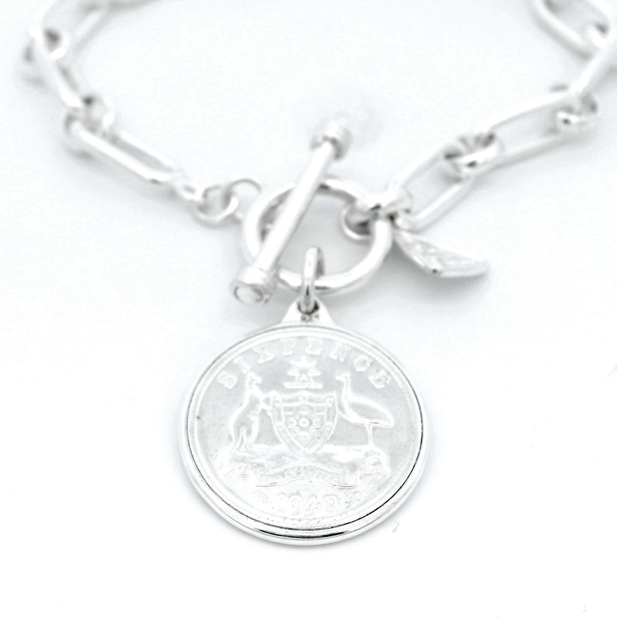 Von Treskow Sterling Silver Alternating Link Belcher Bracelet