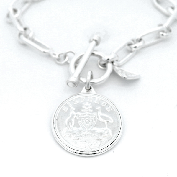 Von Treskow Sterling Silver Alternating Link Belcher Bracelet